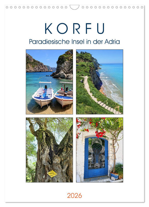 Korfu - Paradiesische Insel in der Adria (CALVENDO Wandkalender 2026)