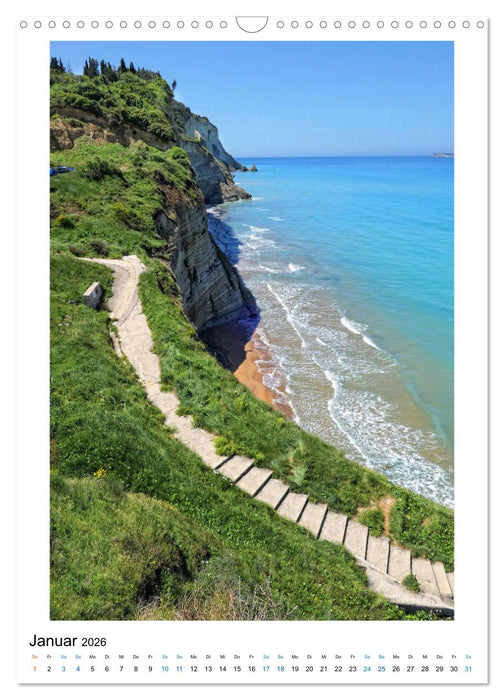 Korfu - Paradiesische Insel in der Adria (CALVENDO Wandkalender 2026)