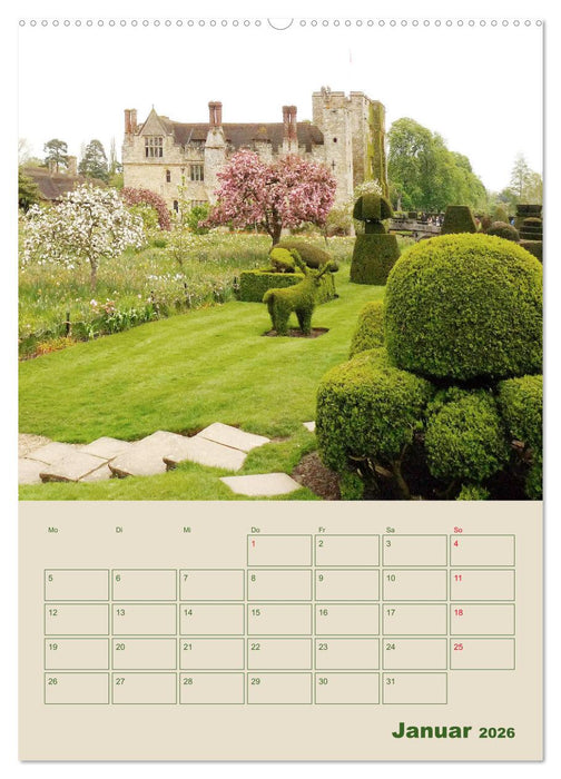 Schlösser und Gärten in England (CALVENDO Premium Wandkalender 2026)