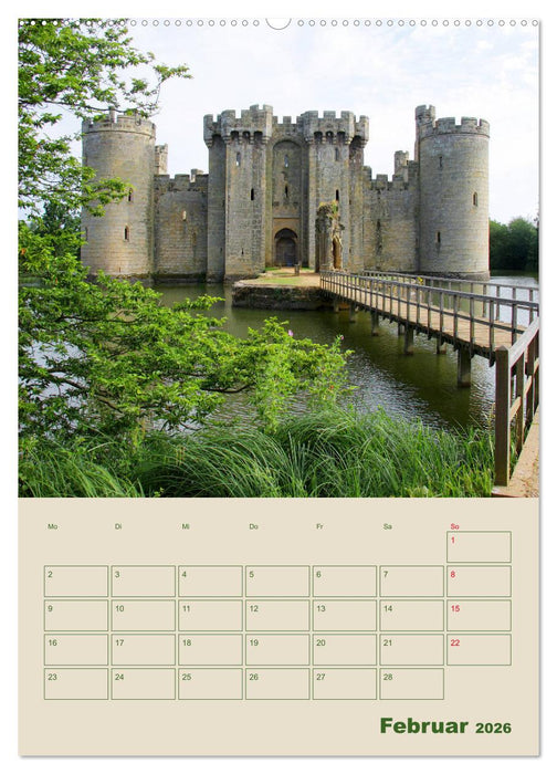 Schlösser und Gärten in England (CALVENDO Premium Wandkalender 2026)