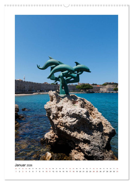 Rhodos, die Sonneninsel (CALVENDO Premium Wandkalender 2026)