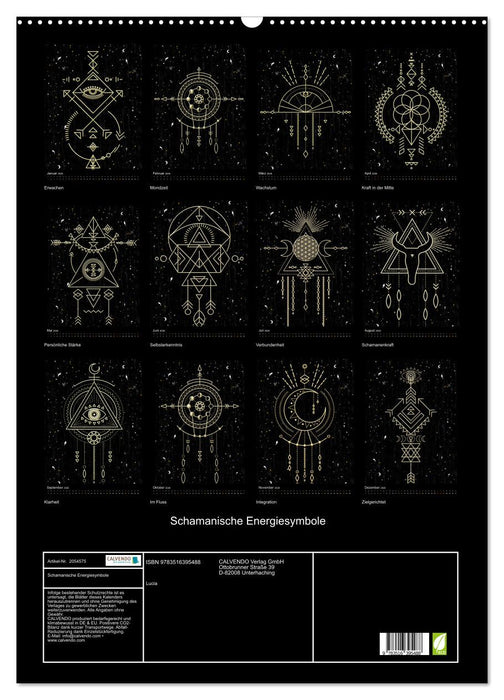 Schamanische Energiesymbole (CALVENDO Wandkalender 2026)