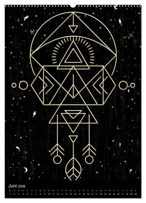 Schamanische Energiesymbole (CALVENDO Wandkalender 2026)