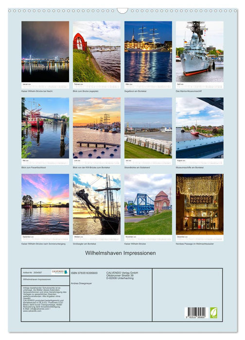 Wilhelmshaven Impressionen (CALVENDO Wandkalender 2026)