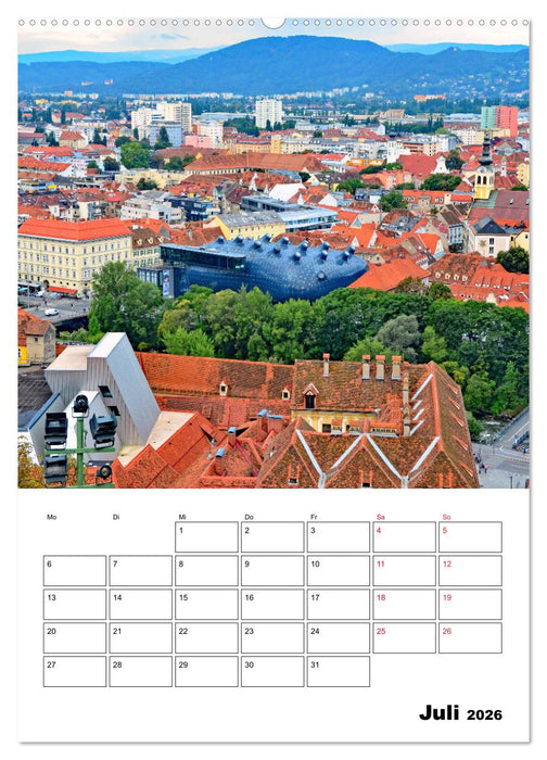 Graz - faszinierende Stadt (CALVENDO Premium Wandkalender 2026)