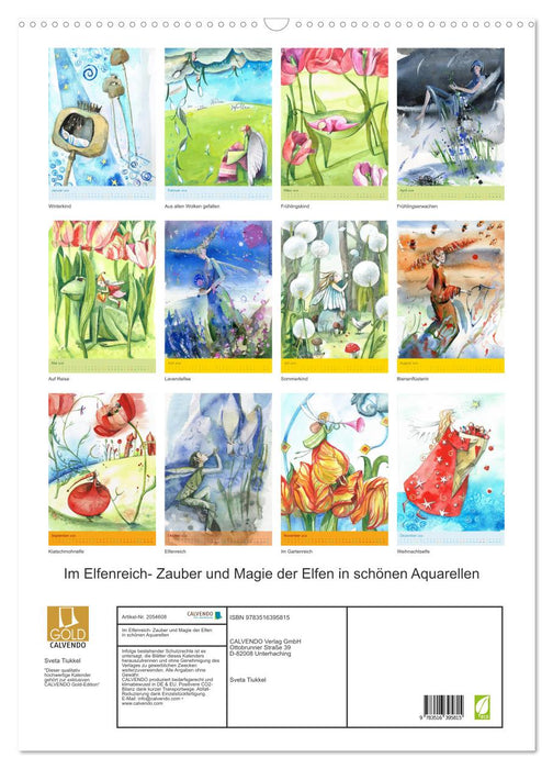 Im Elfenreich- Zauber und Magie der Elfen in schönen Aquarellen (CALVENDO Wandkalender 2026)