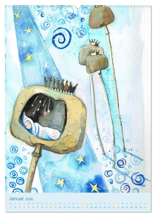 Im Elfenreich- Zauber und Magie der Elfen in schönen Aquarellen (CALVENDO Wandkalender 2026)