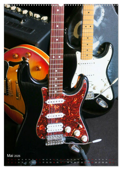 Gitarren backstage (CALVENDO Premium Wandkalender 2026)