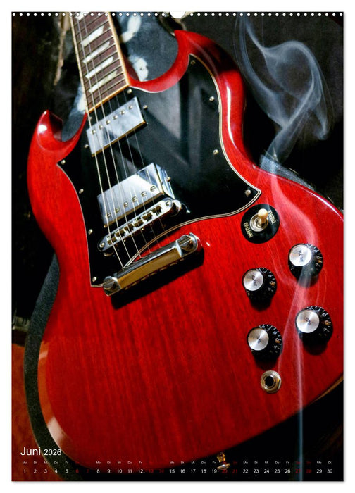 Gitarren backstage (CALVENDO Premium Wandkalender 2026)