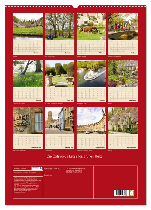 Die Cotswolds Englands grünes Herz (CALVENDO Wandkalender 2026)