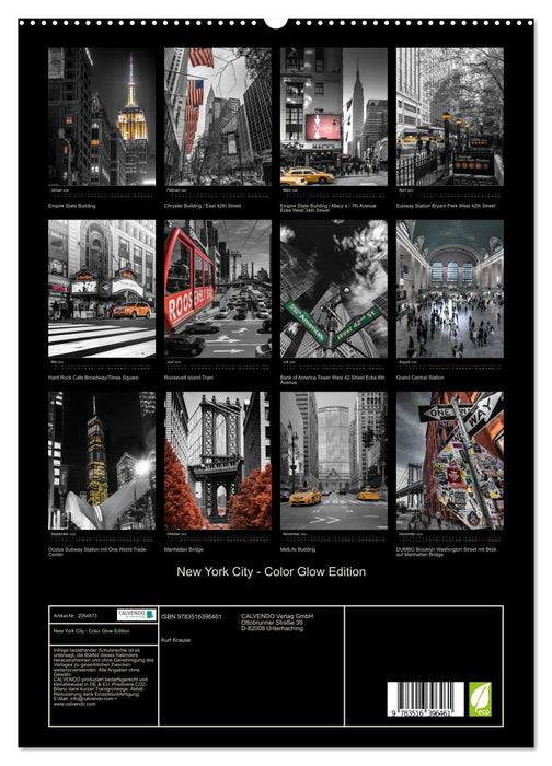 New York City - Color Glow Edition (CALVENDO Premium Wandkalender 2026)