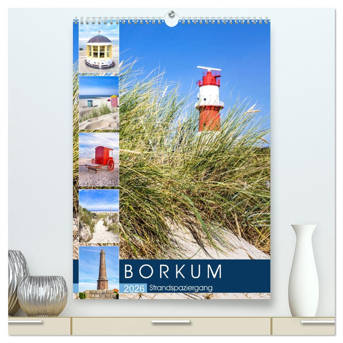 Borkum Strandspaziergang (CALVENDO Premium Wandkalender 2026)