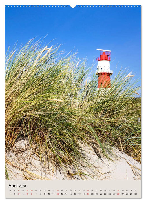 Borkum Strandspaziergang (CALVENDO Premium Wandkalender 2026)