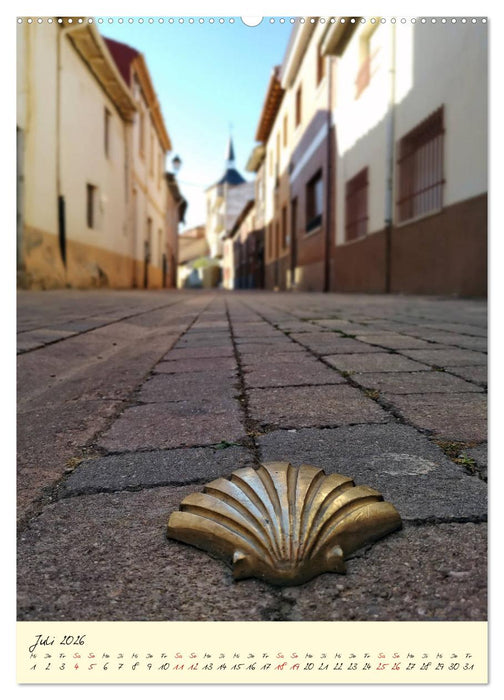 Buen Camino - Auf dem Jakobsweg - Camino Francés (CALVENDO Premium Wandkalender 2026)