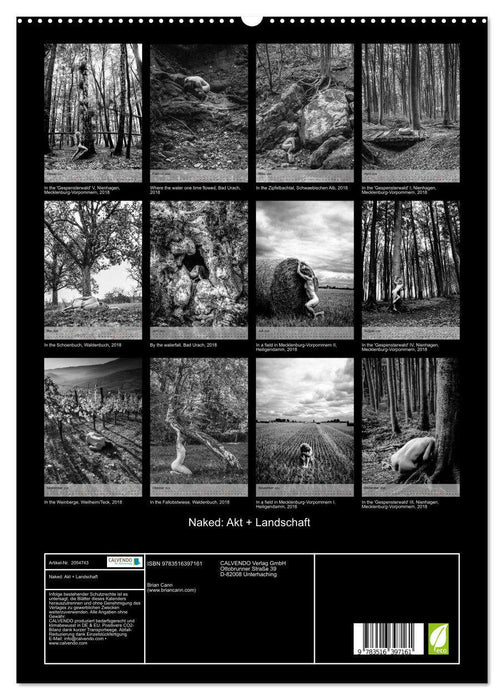 Naked: Akt + Landschaft (CALVENDO Premium Wandkalender 2026)