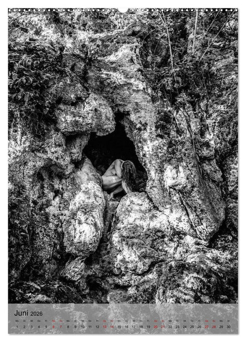 Naked: Akt + Landschaft (CALVENDO Premium Wandkalender 2026)