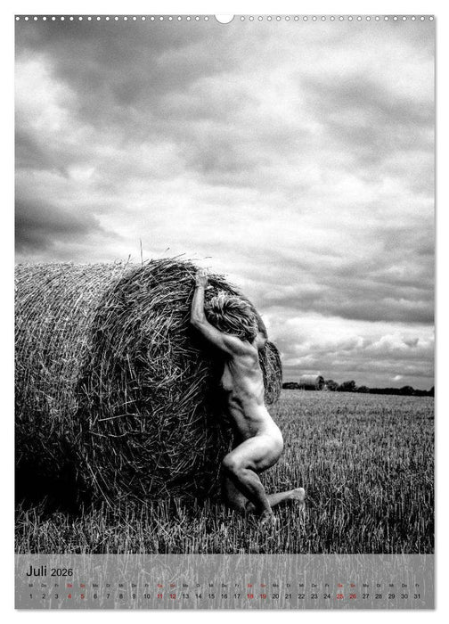 Naked: Akt + Landschaft (CALVENDO Premium Wandkalender 2026)