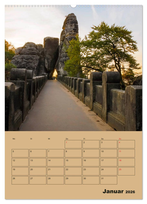 Zauberhafte Sächsische Schweiz (CALVENDO Premium Wandkalender 2026)