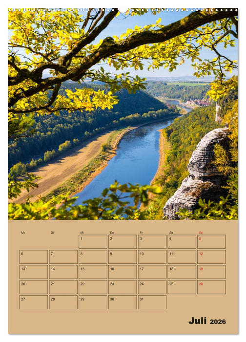 Zauberhafte Sächsische Schweiz (CALVENDO Premium Wandkalender 2026)