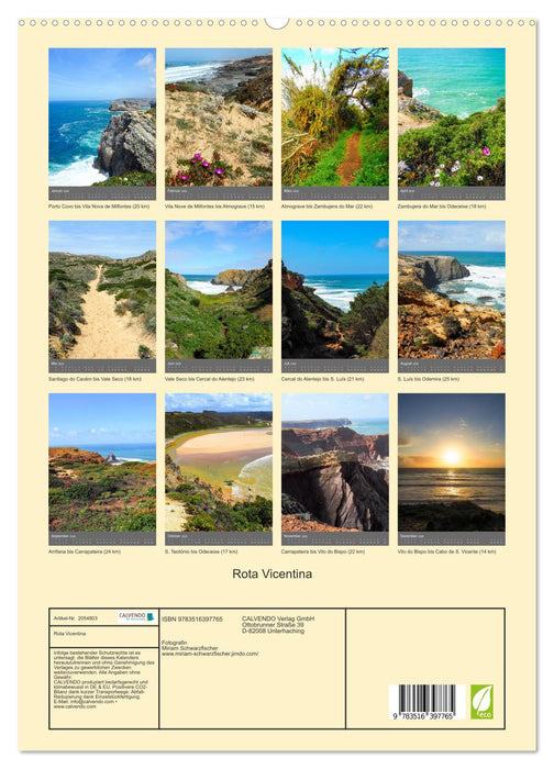 Rota Vicentina (CALVENDO Premium Wandkalender 2026)
