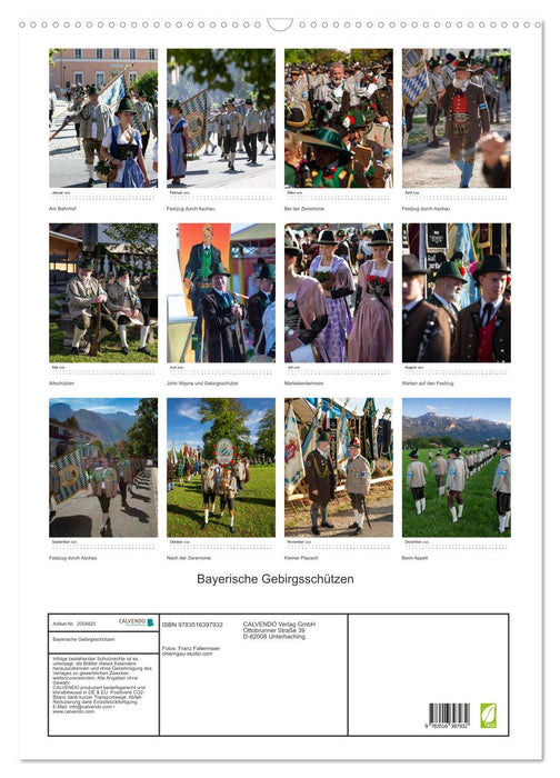 Bayerische Gebirgsschützen (CALVENDO Wandkalender 2026)