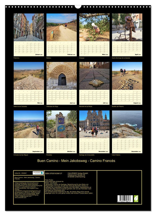 Buen Camino - Mein Jakobsweg - Camino Francés (CALVENDO Wandkalender 2026)
