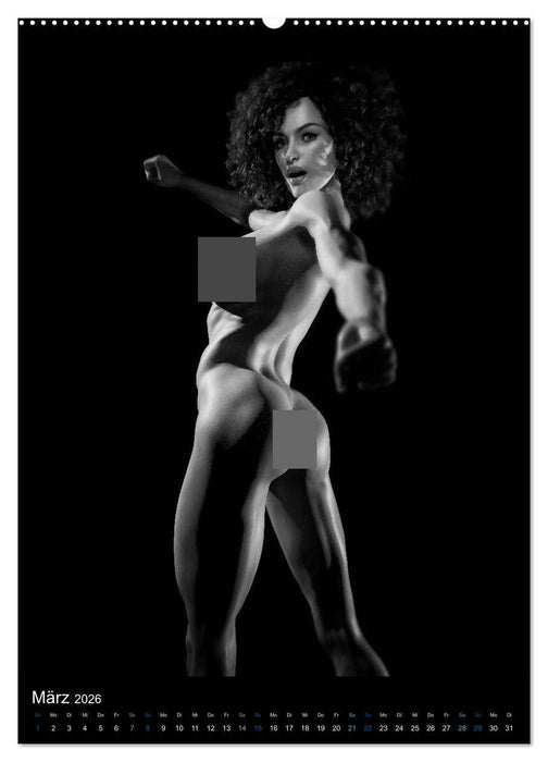 Kraft-Akt - Fitnessgirls in erotischen Abbildungen (CALVENDO Premium Wandkalender 2026)