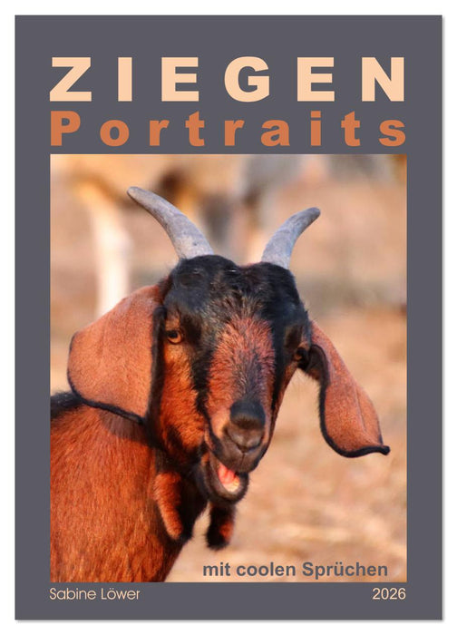 Ziegenportraits (CALVENDO Wandkalender 2026)