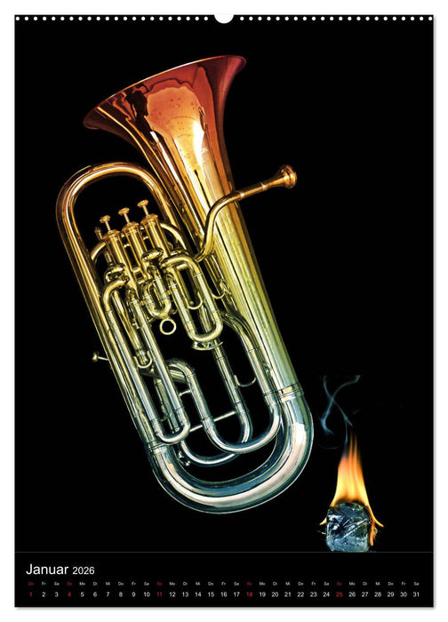 Musik Blasinstrumente (CALVENDO Premium Wandkalender 2026)