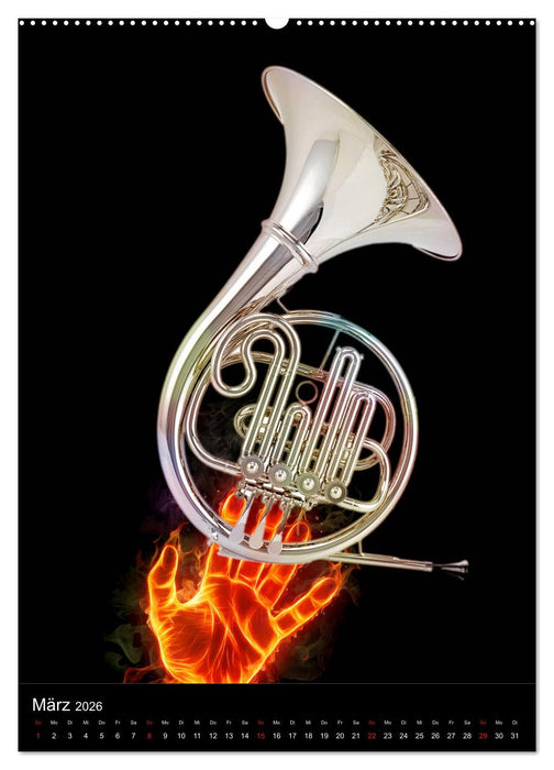 Musik Blasinstrumente (CALVENDO Premium Wandkalender 2026)