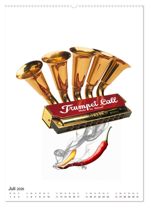 Musik Blasinstrumente (CALVENDO Premium Wandkalender 2026)