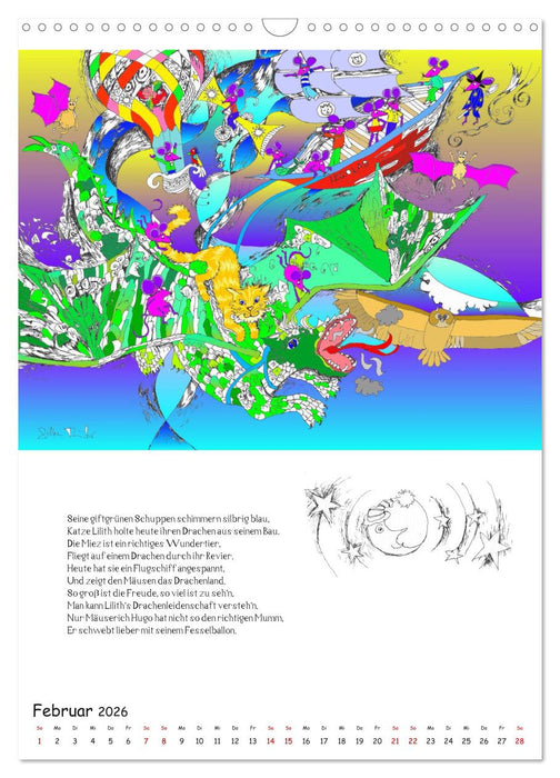 Ein phantastischer Katzenkalender: Magisches Katzenland (CALVENDO Wandkalender 2026)