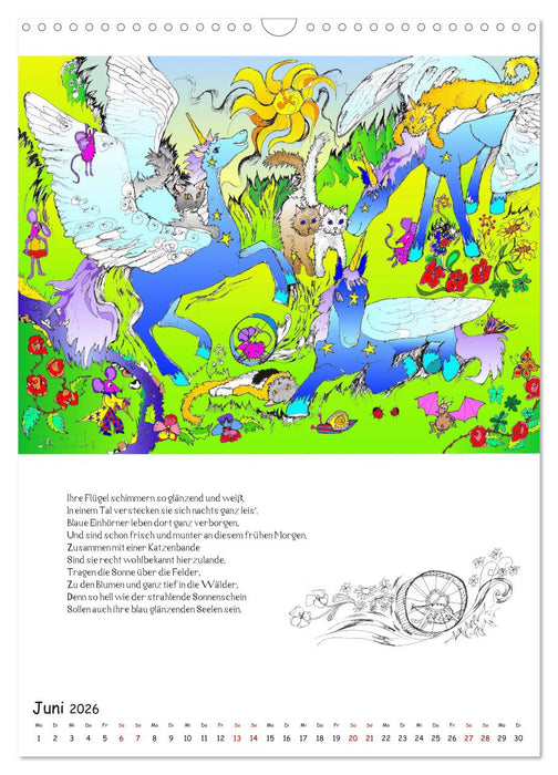 Ein phantastischer Katzenkalender: Magisches Katzenland (CALVENDO Wandkalender 2026)