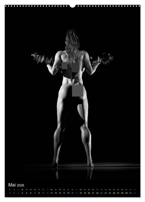 Kraft-Akt - Fitnessgirls in erotischen Abbildungen (CALVENDO Wandkalender 2026)