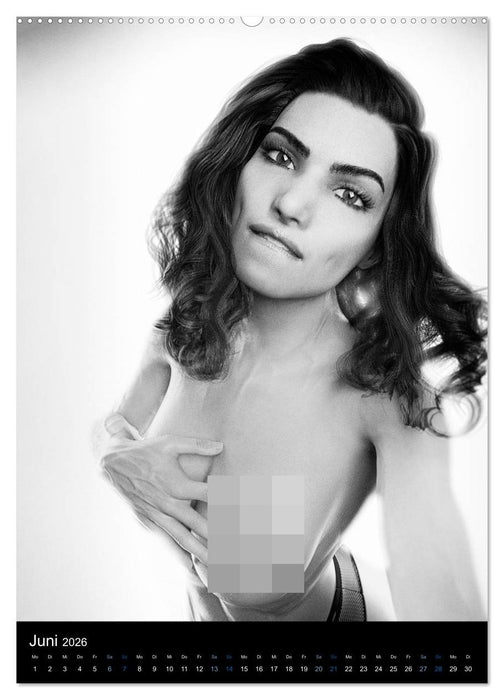 Kraft-Akt - Fitnessgirls in erotischen Abbildungen (CALVENDO Wandkalender 2026)