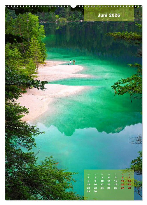 Die Traumhaften Seen der Alpen (CALVENDO Premium Wandkalender 2026)