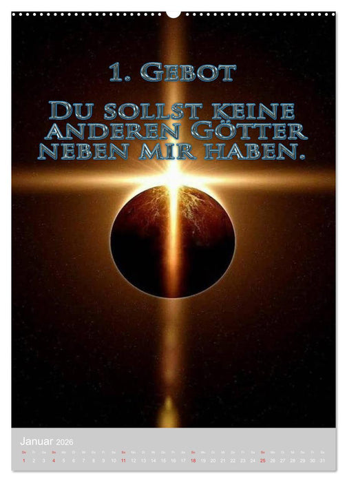GOTTES 10 GEBOTE (CALVENDO Premium Wandkalender 2026)