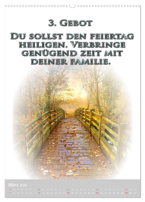 GOTTES 10 GEBOTE (CALVENDO Premium Wandkalender 2026)