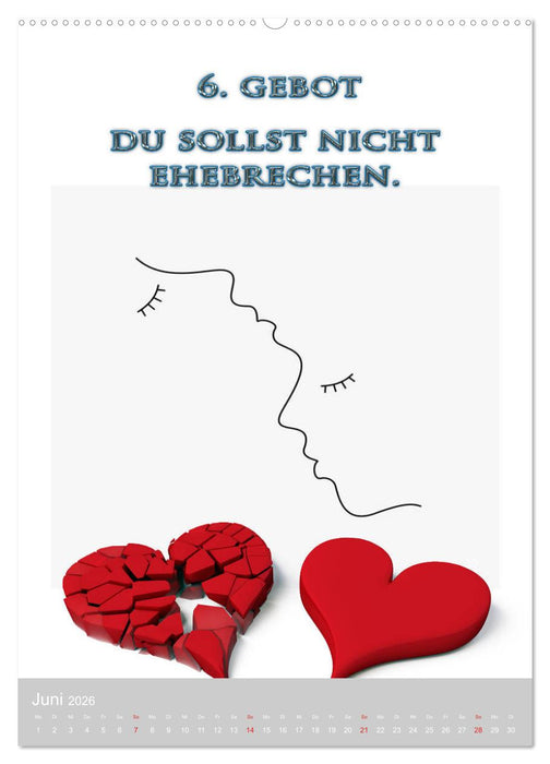 GOTTES 10 GEBOTE (CALVENDO Premium Wandkalender 2026)