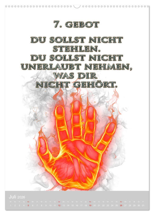 GOTTES 10 GEBOTE (CALVENDO Premium Wandkalender 2026)