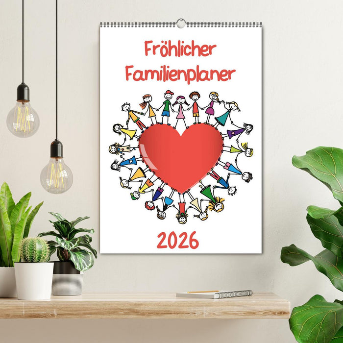 Fröhlicher Familienplaner (CALVENDO Wandkalender 2026)