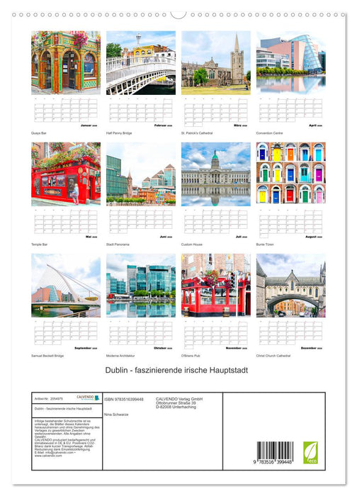 Dublin - faszinierende irische Hauptstadt (CALVENDO Premium Wandkalender 2026)