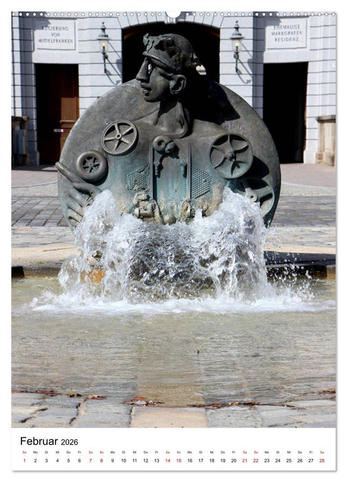 Ansbach - Die Markgrafenstadt an der Rezat (CALVENDO Wandkalender 2026)