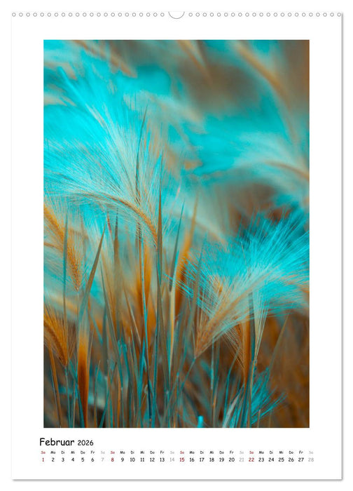 Blauer Blütenzauber (CALVENDO Premium Wandkalender 2026)