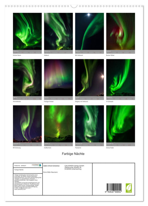 Farbige Nächte (CALVENDO Premium Wandkalender 2026)