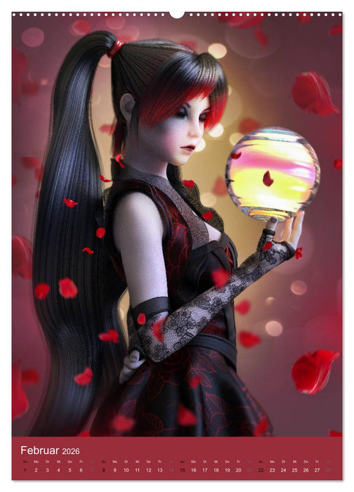 Mädchen im Manga Style (Gothic Art) (CALVENDO Wandkalender 2026)