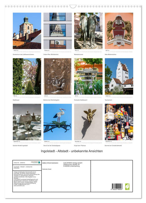 Ingolstadt - Altstadt - unbekannte Ansichten (CALVENDO Wandkalender 2026)