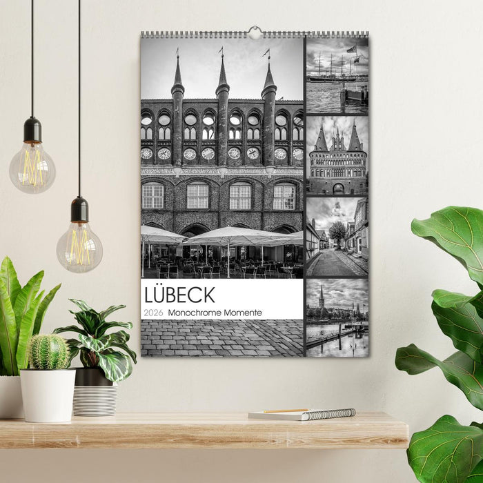 LÜBECK Monochrome Momente (CALVENDO Wandkalender 2026)