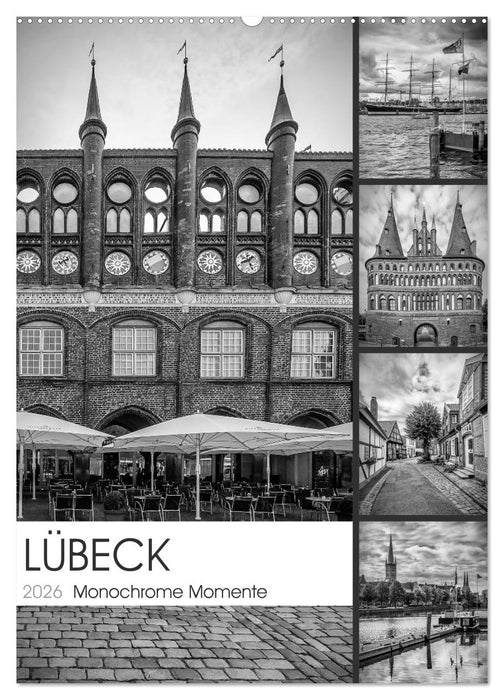LÜBECK Monochrome Momente (CALVENDO Wandkalender 2026)