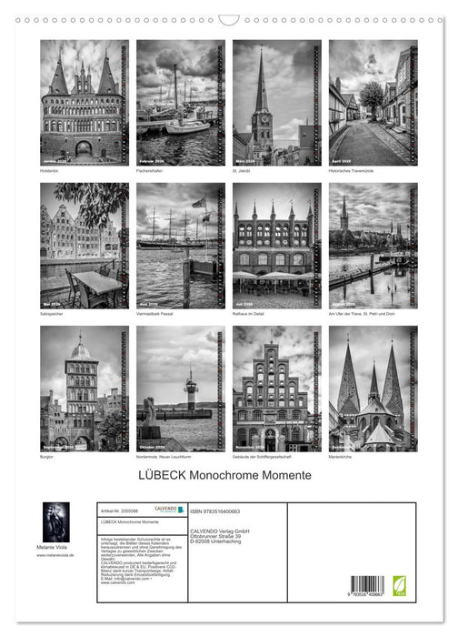 LÜBECK Monochrome Momente (CALVENDO Wandkalender 2026)